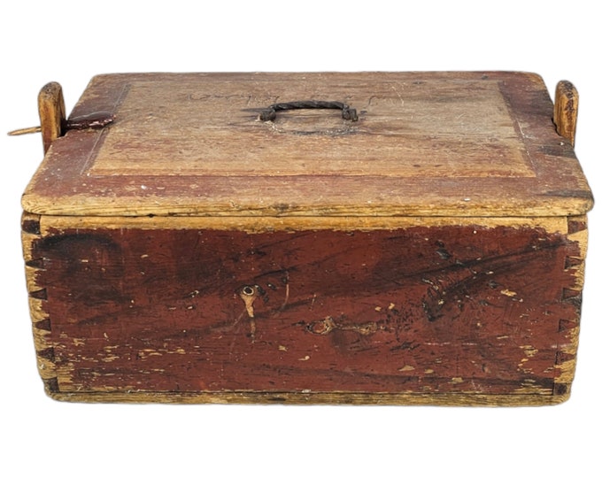 Antique 1813 Norwegian Folk Art Chest with Rustic Patina - Hand Carved Keepsake Storage - Vintage antique Norwegian folkart