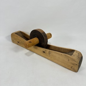 Norwegian Wooden Coffee Grinder 1800s - Rustic Scandinavian Folk Art Decor