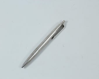 Vintage Hermes Self-balancing Ballpoint Pen, Sterling Silver Plate