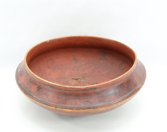 Norwegian Rosemaled Folk Art Bowl Early 1800s | Telemark Wooden Ale Bowl | Antique Hand Painted Scandinavian Treen
