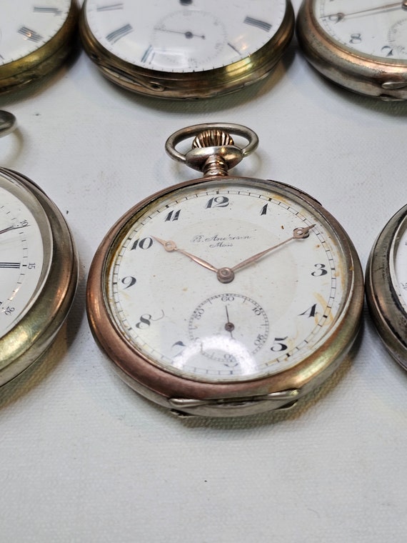 Lot of 6 antique pocket watches - Pocket watch pa… - image 8