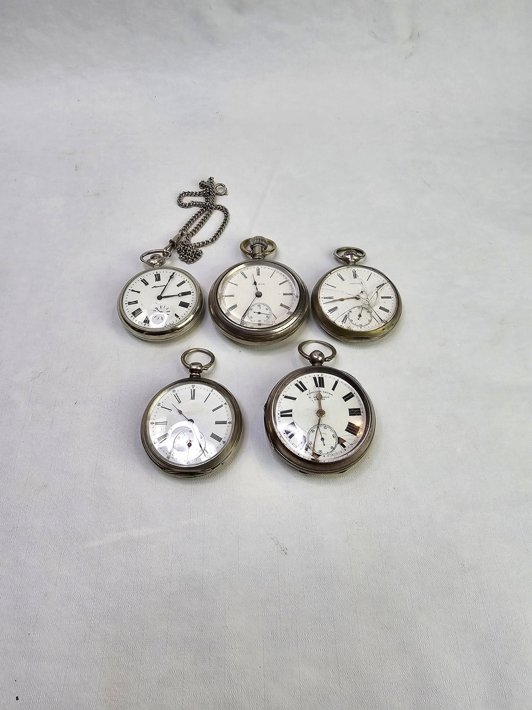 Lotto di orologi da tasca antichi Parti di orologi da tasca