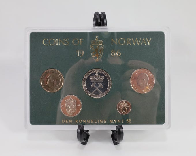 Norway 1986 Coin Set|Royal Mint Collection|Uncirculated Collectible|History Enthusiast Gift|Rare Coin Set
