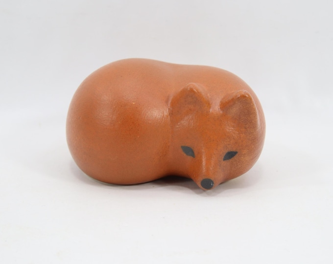 Lisa Larson Small Fox Figurine | Swedish Gustavsberg Stoneware from the Lillskansen Series | Scandinavian Ceramic Art Collectible