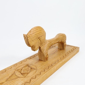 Handcrafted Nordic Mangleboard Gift for Mum - Folk Art Collector&#39;s Piece