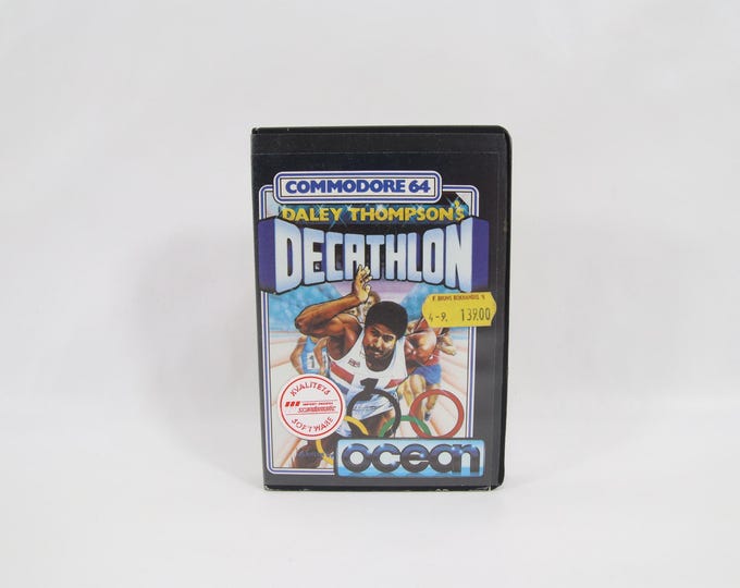 Daley Thompson’s Decathlon C64 | 1984 Commodore 64 Cassette Game by Ocean Software | Tested Vintage Sports Game | Retro Computer Collectible