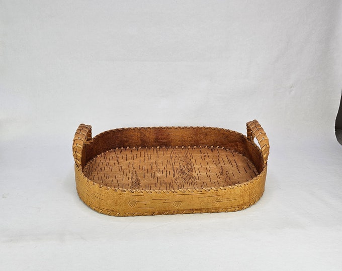 Hand made Birch wood serving tray - Raiser tray - Hand made home decor - Mid century