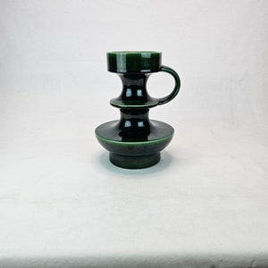 Retro Vintage Mid-Century Green Candleholder by Cari Zalloni - Stylish Ceramic Interior Candle Holder for a Timeless Decor