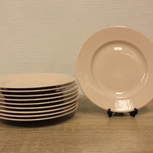 Arabia Kaj Franck plates made in Finland in 1950s, mid century Arabia Sointu