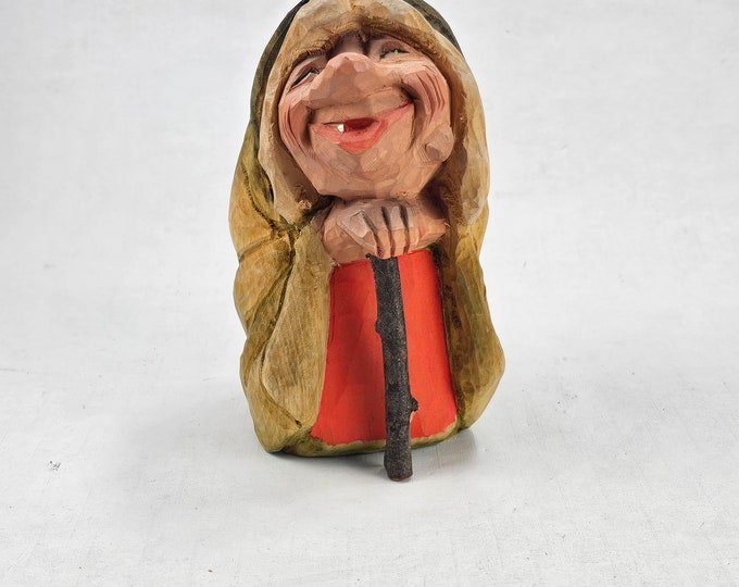 Handcarved Wooden Troll by Henning Engelsen - Norwegian Folk Art Collectible, Scandinavian Decor