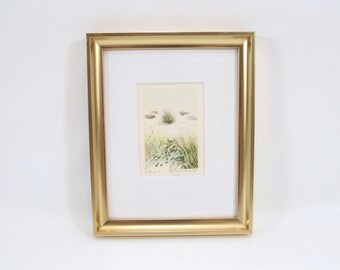 1984 Norwegian Lithograph | Nordic Field Landscape | Vintage Scandinavian Art Print | Signed Minimalist Nature Artwork