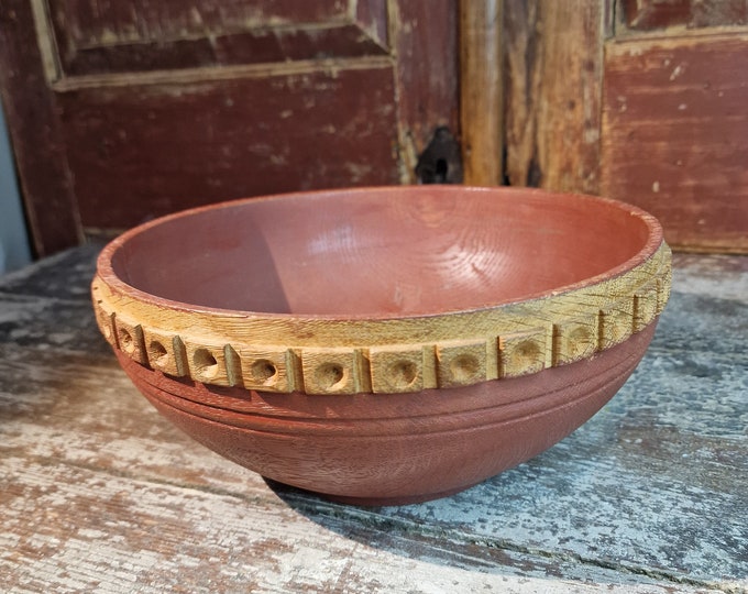 Antique ale bowl, Folk-art bowl, Alebowl, weird, collectible, Norwegian folkart,  wedding gift bowl, Luxury gift, Unique Table decoration,