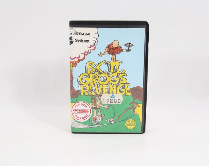 B.C. II: Grog’s Revenge C64 | Original 1985 Commodore 64 Cassette by U.S. Gold & Sierra On-Line | Tested Vintage Platform Game