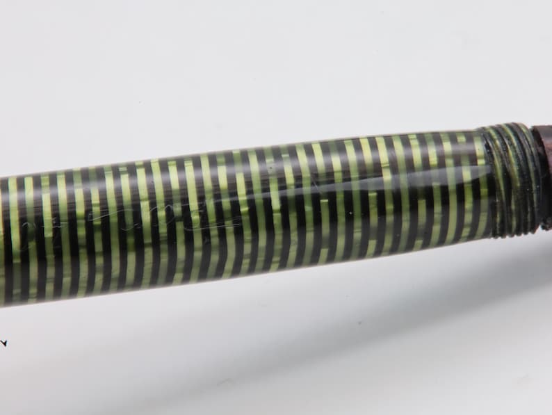 Parker Vacumatic Pluma Estilográfica Vintage Emerald Pearl Años 30 40 Oro 14K Art Deco Coleccionista imagen 15