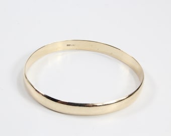 14 Carat Solid yellow Gold Bracelet |  Vintage Bangle | Wedding Gift | Valentine's Gift | Gift for Her