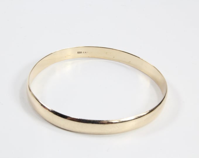 14 Carat Solid yellow Gold Bracelet |  Vintage Bangle | Wedding Gift | Valentine's Gift | Gift for Her