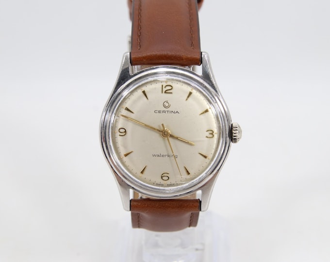 Vintage Certina Waterking Watch 1965-1966 | Manual Wind Cal. 25-66 | 34mm Swiss Stainless Steel Wristwatch