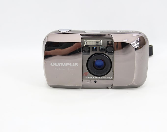 Vintage Olympus Mju-1 Limited Edition Camera | 1990s Japan 35mm Film Point & Shoot | Collectible Chrome Photo Prop | Rare Photographer Gift