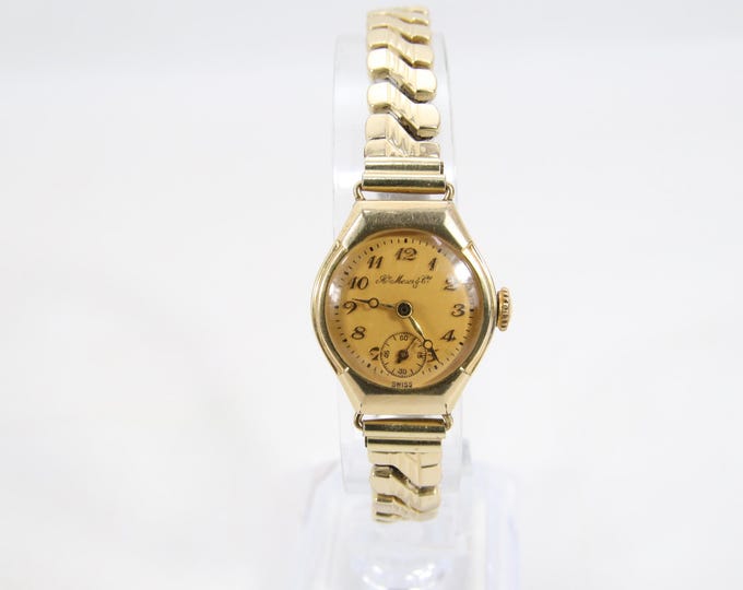 Antique Hy. Moser & Cie Ladies Wristwatch | Early Swiss Women’s Watch c.1910s | Small Seconds Dial | 20 Micron Gold Plated | 21mm