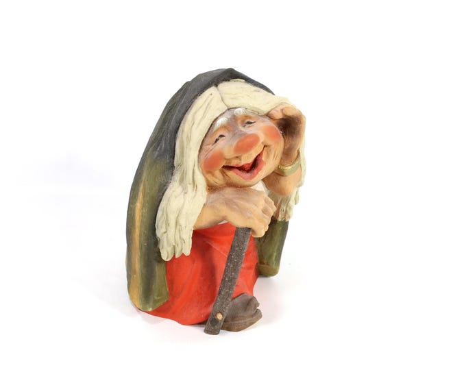 Vintage Henning Figure | Hand Carved Wooden Art | Nordic Decor | Henning Norway Stamped | Folk Art Collectible