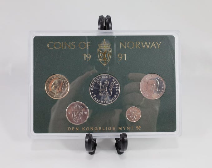 Norway 1991 Coin Set|Royal Mint Collection|Uncirculated Collectible|History Enthusiast Gift|Rare Coin Set