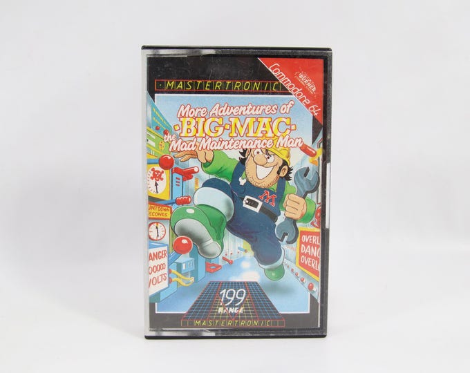 More Adventures of Big Mac - The Mad Maintenance Man C64 | 1985 Commodore 64 Cassette Game by Mastertronic | Tested Vintage Platformer