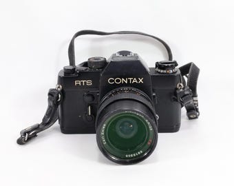 Vintage Contax RTS 35mm Film Camera | 1980s Photography | Japanese Engineering | Camera with 3 Lenses | Retro Photo Art