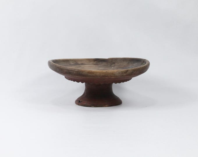 Antique Cake Stand | Norwegian Folk Art | Chip Carving Stand | 1800s Norwegian Antique | Rare Home Decor