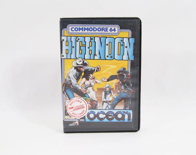 High Noon C64 | Original 1984 Commodore 64 Cassette Game by Ocean Software | Tested Vintage Western Shooter | Retro Computer Collectible