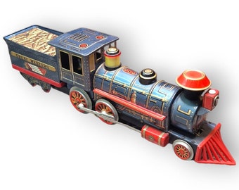 1950 年代の日本製ビンテージ ブリキ製おもちゃのパトカー