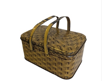 Vintage Noorse lunchtrommel jaren 50 - Oude metalen lunchtrommel
