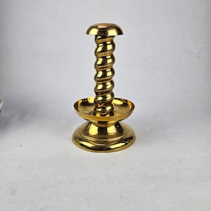1920s brass Handmade Norwegian Candlestick  - Norwegian Brass candlestick holder - Home decor - Beatiful hand made folkart