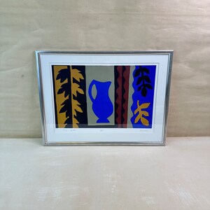 Limited Edition Lithography by Hilde Vemren - Blue Motif - Norwegian Artist - Number 28 of 140