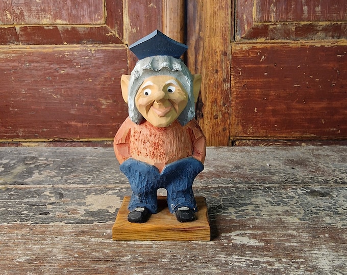 Vintage Norwegian Norway form troll, vintage trolls, norwegian trolls, Norwegian folkart, mcm Norway, Vintage collectibles,Hand carved troll