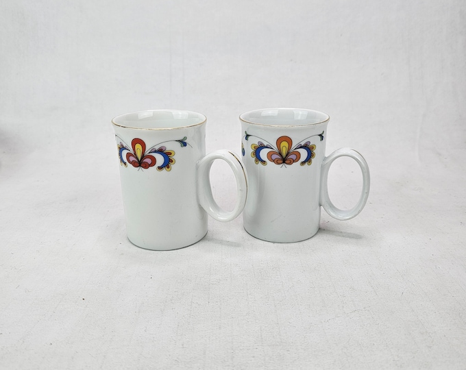 Coffee cup Farmers rose - Rare Norwegian porcelain Table ware - Scandinavina Design coffee cup rose pattern
