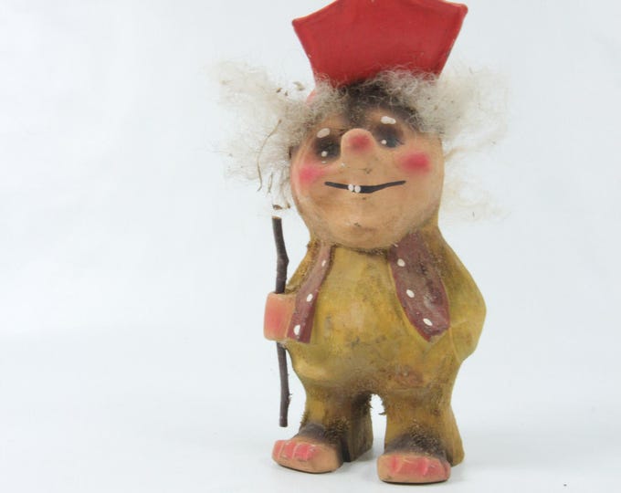 Vintage Norwegian Troll | Handmade Wood Troll | Norse Folk Art Décor | Scandinavian Gift | Whimsical Home Accent