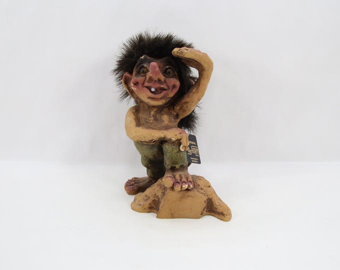 NyForm Troll 176 | Look Out Troll Boy | Handmade Norwegian Latex Figure 1990s