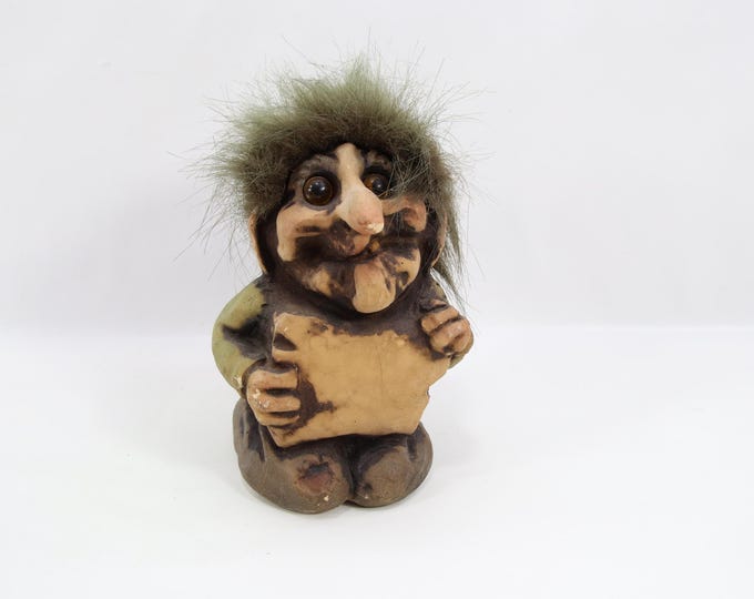Fosse Troll Oslo Troll 159 | Handmade Norwegian Resin Figurine | Scandinavian Folk Art 1980s