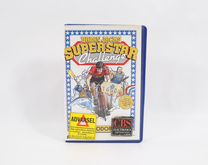 Brian Jacks Superstar Challenge C64 | 1985 Commodore 64 Cassette Game by Martech | Tested Vintage Sports Game | Retro Computer Collectible