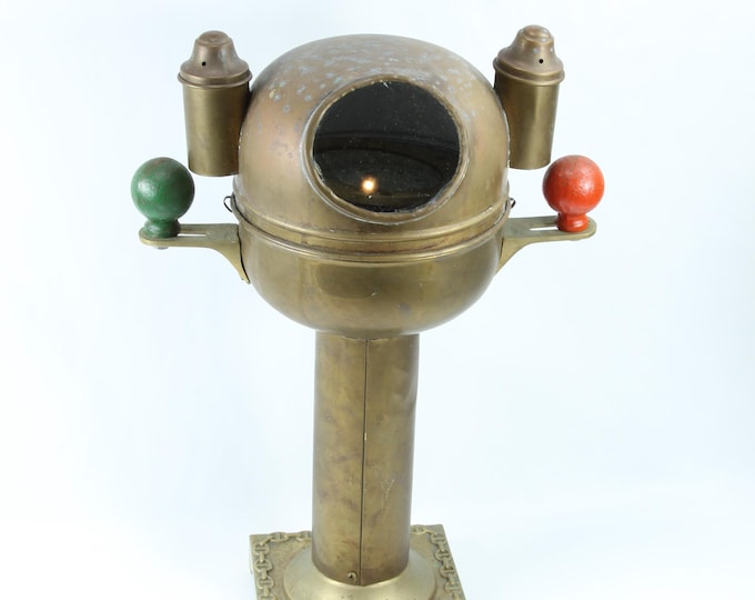 Maritime Brass Binnacle Compass | 1950s Vintage Model | Unique Home Decor | Gift for Maritime Lovers | Rare Brass Art