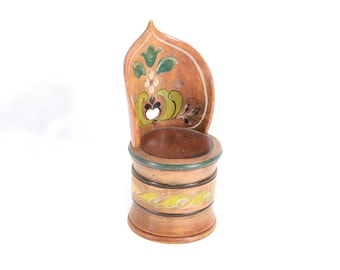 Norwegian Folk Art Miniature Cube Chair | Telemark Rosepaint Design | 1970s Relic | Hand-Carved Decor | Collector's Piece