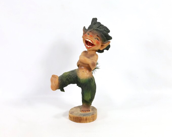 Vintage Henning Figure | Hand Carved Wooden Art | Nordic Decor | Henning Norway Stamped | Folk Art Collectible