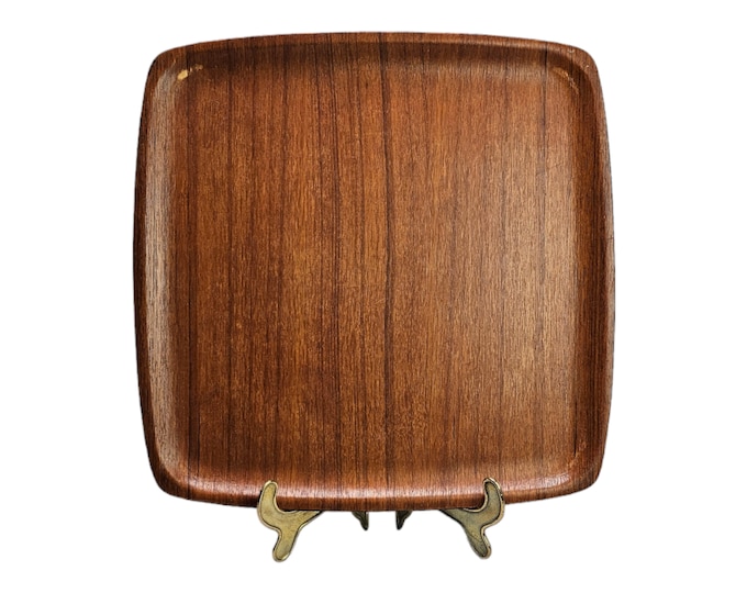 Handmade Teak Wood Serving Tray - Mid Century Vintage Raiser Tray - Unique Home Decor