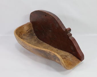 Norwegian 19th Century Wall Shelf | Primitive Decorative Masterpiece | Nordic Heritage | Rustic Charm | Collector's Item