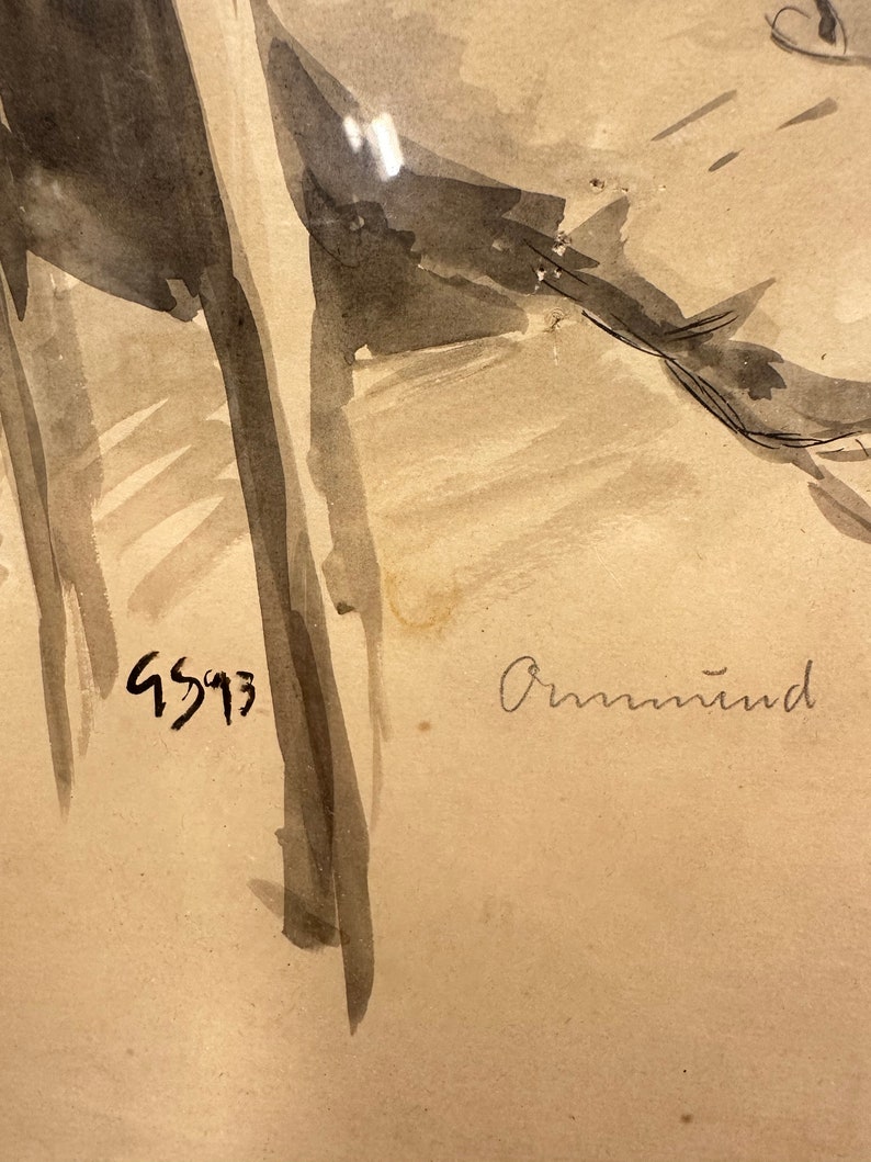 Collectible Original Marker Drawing from 1993 - Signed GS - Unique Artwork image 4