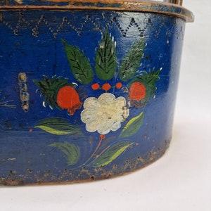 Norwegian Antique Tine Box - Handmade Wooden Jewelry Box - A Real 1800s ...
