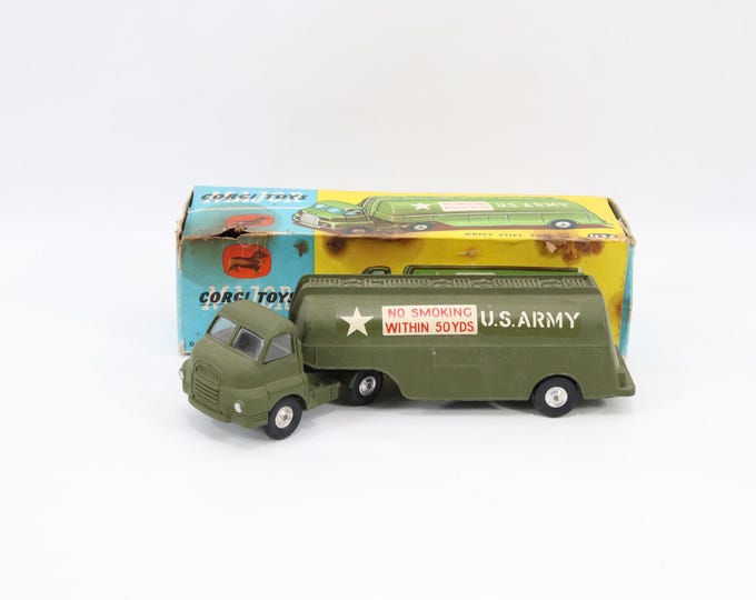 Corgi Major 1134 Army Fuel Tanker | Bedford S Type Truck | 1960s Diecast Model with Original Box
