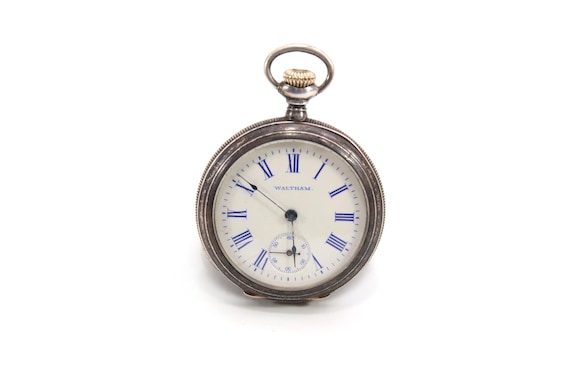 Antique Waltham Sterling Silver Pocket Watch | Late 1800s 