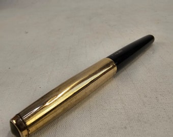 Rare PARKER 50 Vintage Fountain Pen With 12 Carat Rolled Gold Cap