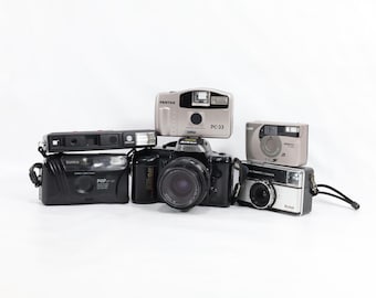 Vintage Camera Collection | Nikon Kodak Pentax Minolta Konica | Decorative Display | Classic Photography Enthusiast Gift